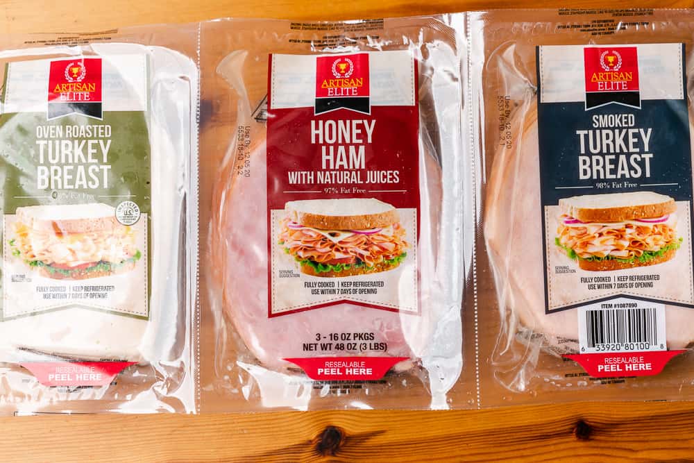 variety of lunch meats from Costco