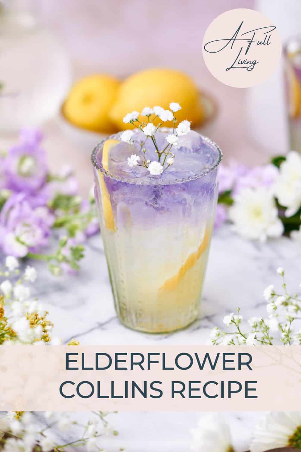 Elderflower collins recipe.